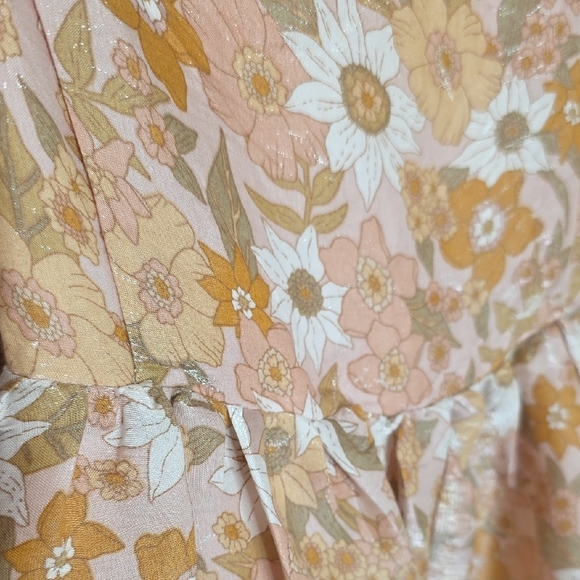 Storia Whimsical Floral Mini Babydoll Dress Fairycore Cottagecore Boutique Mediu - Picture 5 of 13